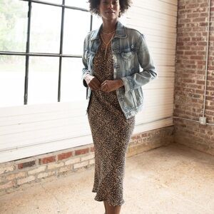 ABLE Rene Cheetah Midi Skirt